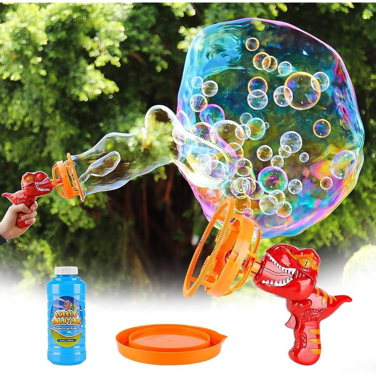 KADAYAYA Dinosaur Bubble Machine for Kids Ages 3 4 5 6 Dinosaur Bubble Maker Toy Gun for Boys Girls Ages 3-5 Dinosaur Bubble Blower Party Favors Gifts for Toddlers Kids Ages 4 5 6
