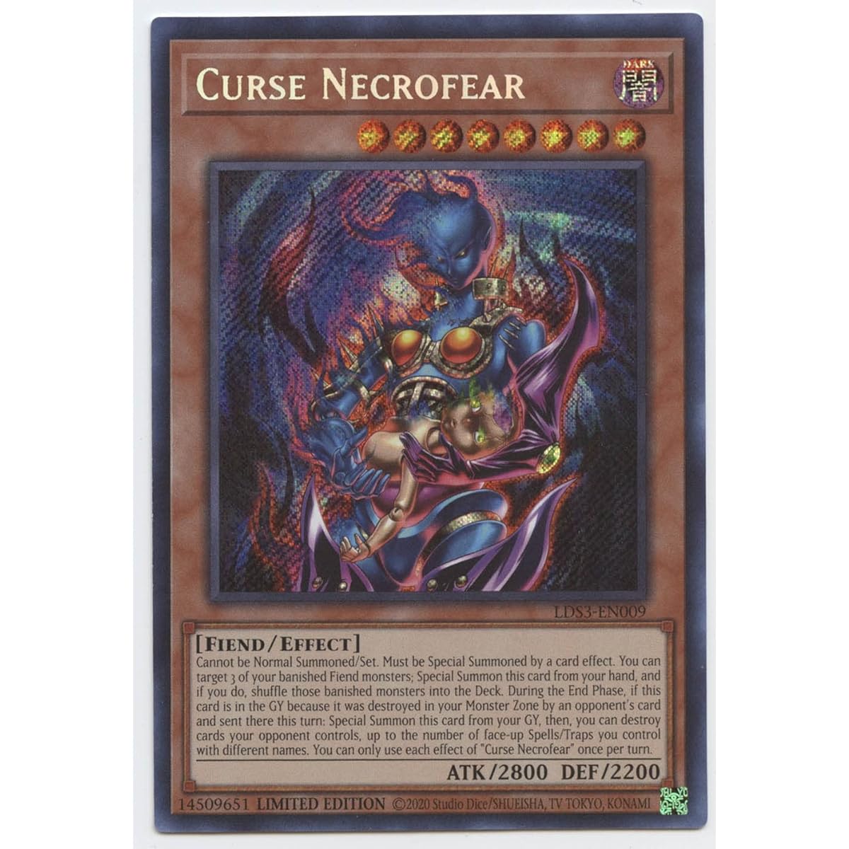 Curse of Necrofear - LDS3-EN009 - Secret Rare - 1st Edition