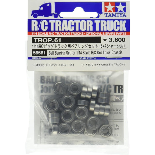Tamiya Big Truck Options & Spare Parts No.61 TROP.61 Bearing Set for 1/14 RC Big Truck (for 8x4 Chassis) 56561