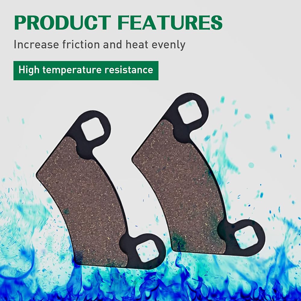 Cyleto Front and Rear Brake Pads for POLARIS 800 Ranger RZR-4 EPS 2010-2013 / Ranger Crew 800 XP HD 6x6 2010-2015 / Ranger EV Electric 2010-2015