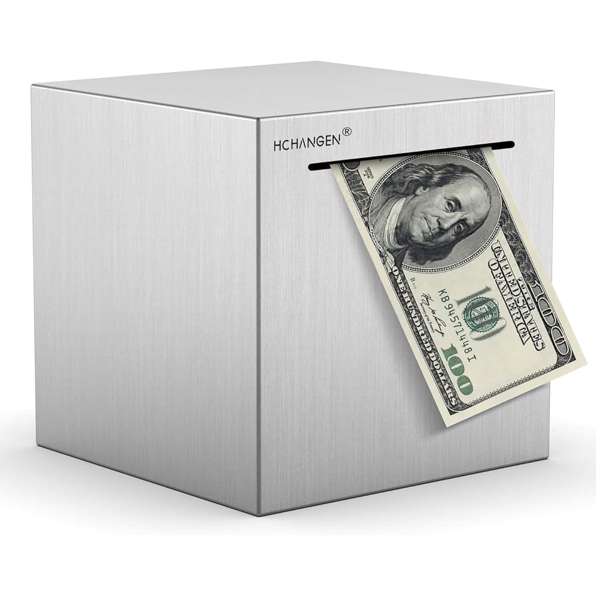 Adult Piggy Bank Need to Open Adult Piggy Bank Stainless Steel Cash Piggy Bank Silver 4.7 Inch