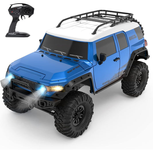 DEERC ZP1007 RC Crawler, Hobby, RC Car, Off-Road SUV, 1/10 Scale, 4 Wheel Drive, Super Realistic, RC Car, Headlight, Fog Light, 2.4 GHz Control, RC Car Model, Certified in Japan, Christmas, Gift,