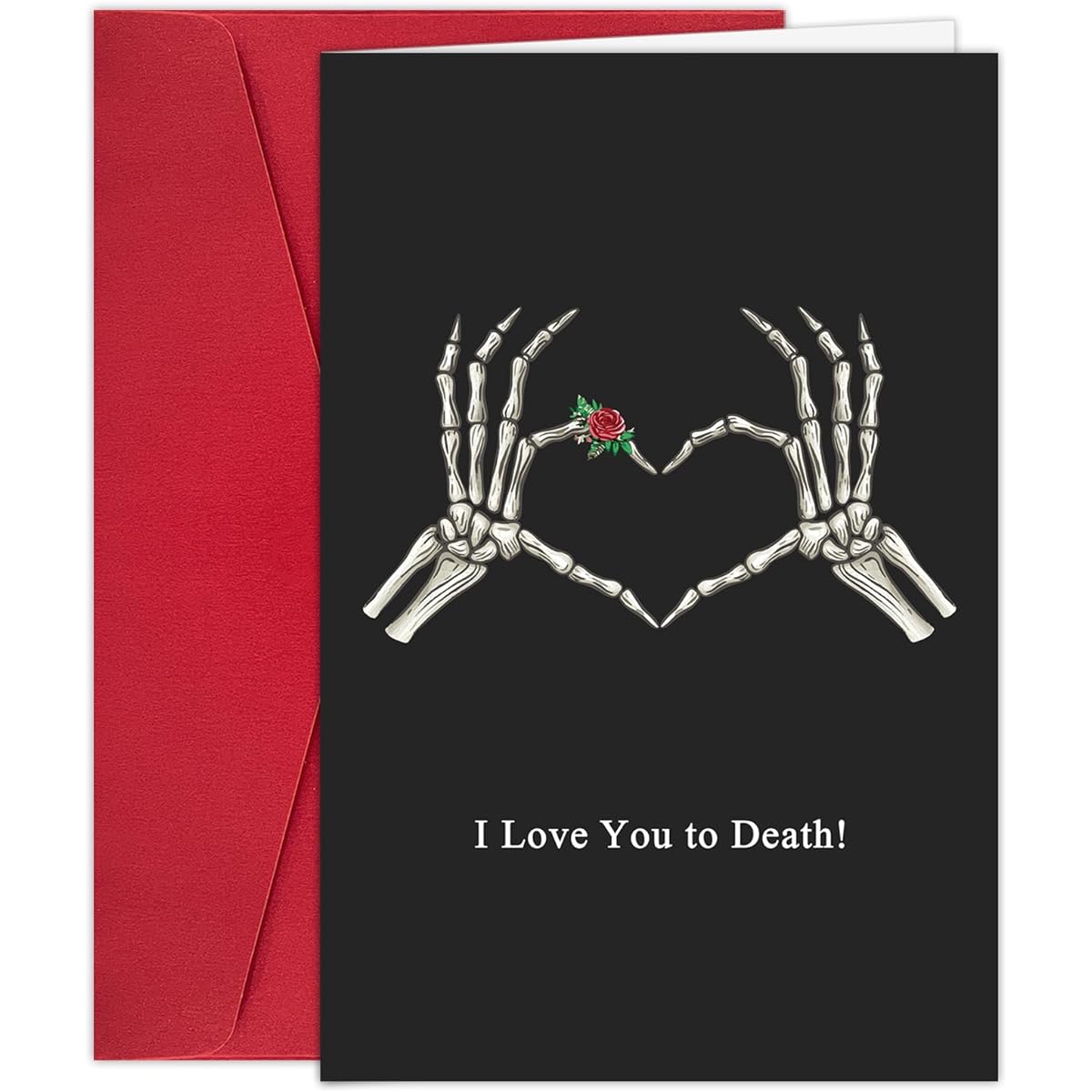 Funny Halloween Cards for Women Men Skeleton Anniversary Cards Boyfriend Girlfriend Romantic Anniversary Cards Humor Halloween Wedding Gifts Gifts for Her