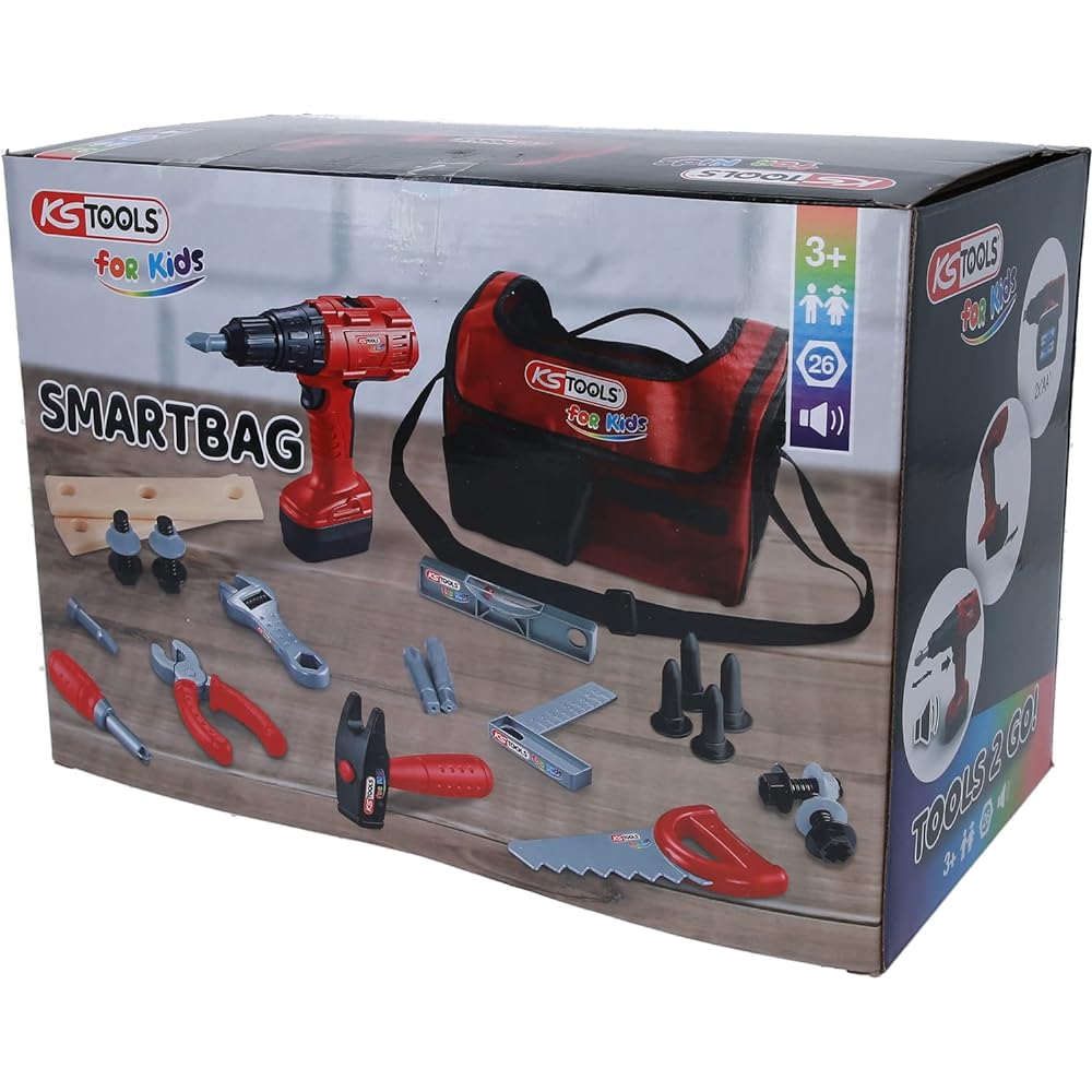 KS Tools Children's Tool Set with Smart Bag, 26 Pieces 100204
