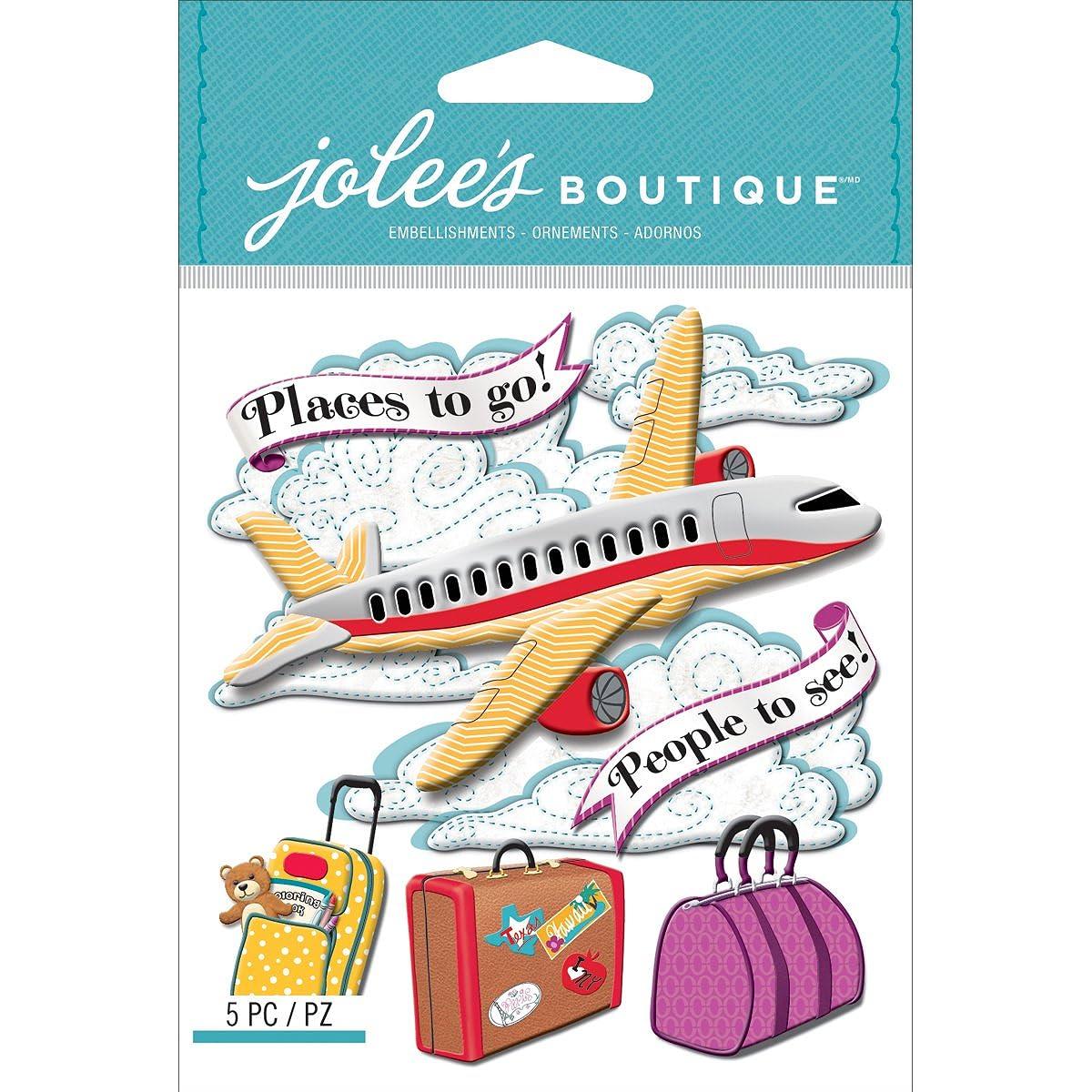 Jolee's Boutique Dimensional Stickers, Airplane [Parallel Import]