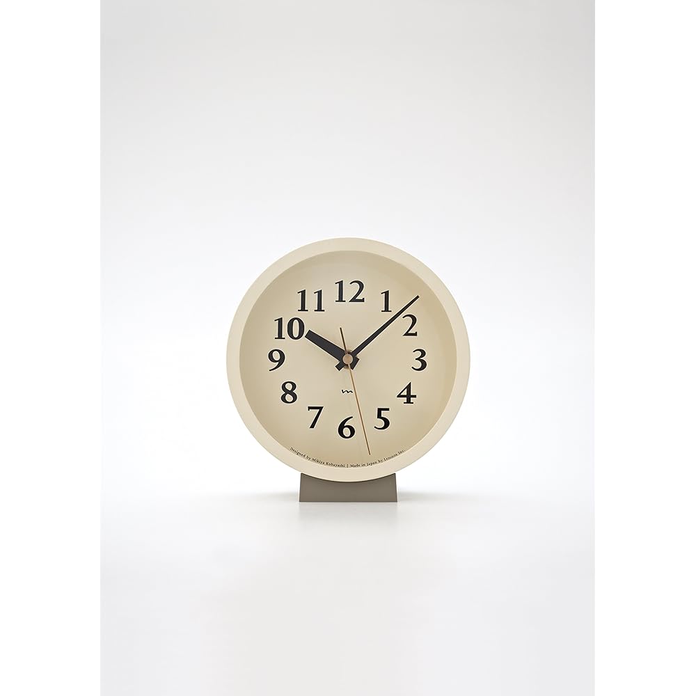Lemnos Table Clock Radio Clock Ivory M Clock M Clock MK14-04 IV Lemnos