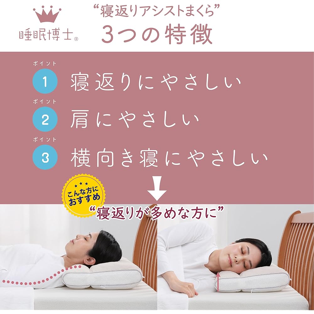 Nishikawa EH93009549 Sleeping Doctor Tossing Assist Pillow, Highly Washable, Jointly Developed with Medical Doctors, For Those Who Turn and Toss Up, Sideways Compatible, Height Adjustable, High