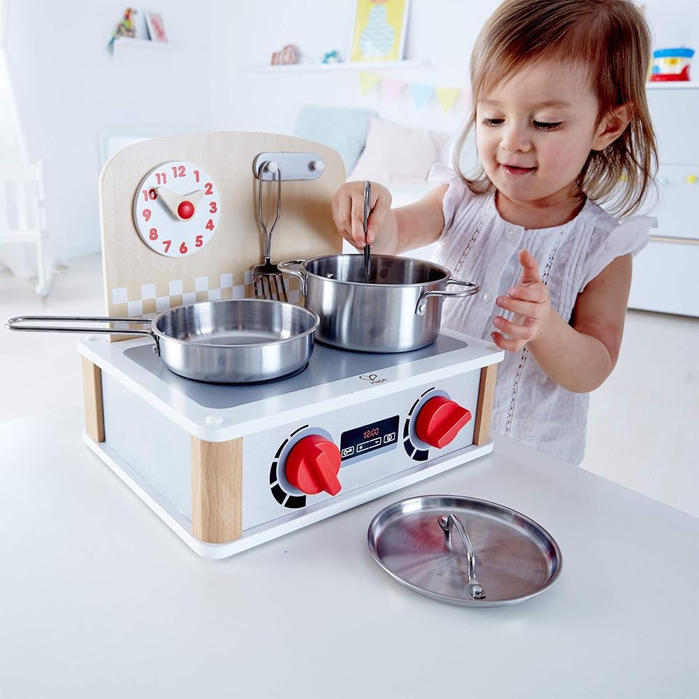 Hape Party with longed-for grill & stove E3151 & tea set E3124 [Set purchase]