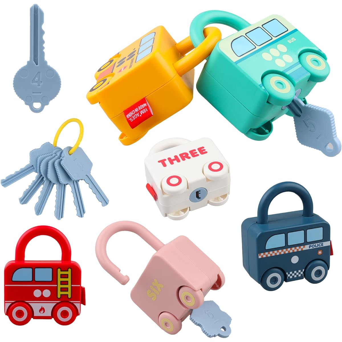 Junyobee Motor Car for Developing Counting and Fine Motor Skills