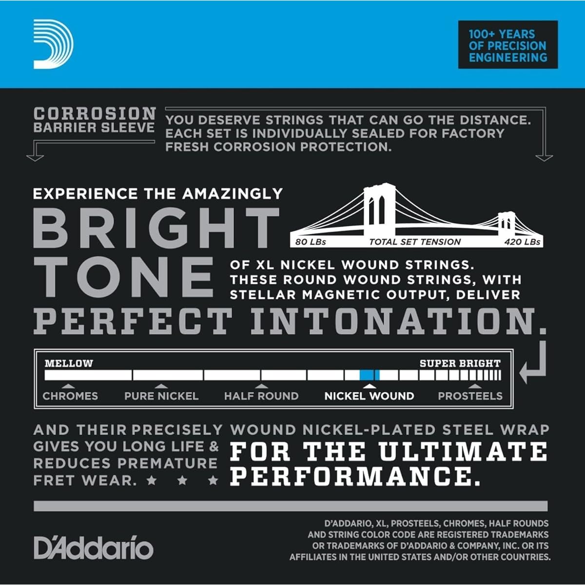 D'Addario Bass strings Nickel Long Scale .045-.100 EXL170TP 2set pack x 5 sets [Domestic genuine product]