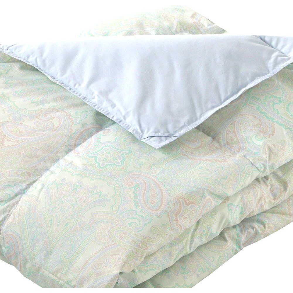 Tokyo Nishikawa Down Skin Comforter Single White Duck Down 85% Washable Green