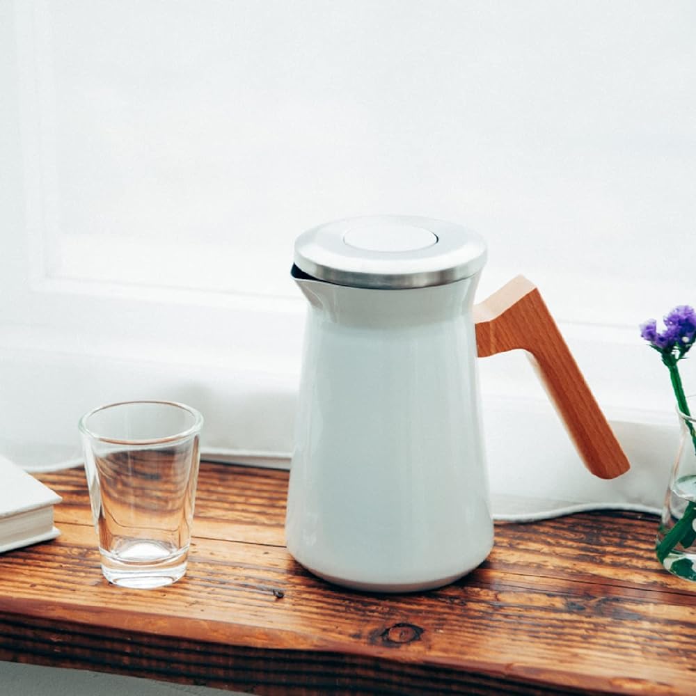 HARIO Stainless Thermal Pot Stainless Thermal Pot Storage Capacity 600ml White S-STP-600-W