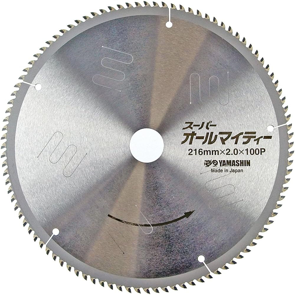 Yamashin Saw (Y'sGOD JAPAN) Super Almighty (For Cutting Various Materials) For Tabletop/Sliding Circular Saw 216mmx100P SPT-YSD-216SOY