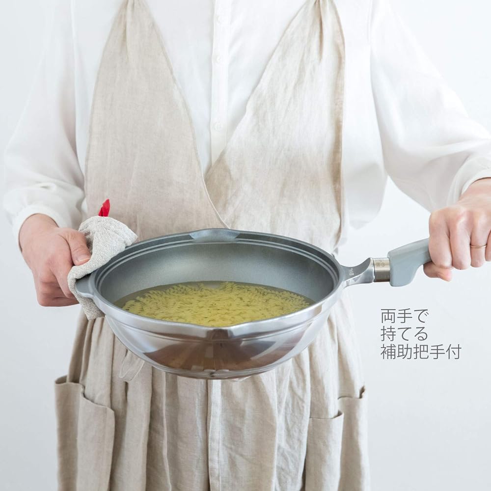 HAL Musui HAL All-purpose Anhydrous Pot 26 Anhydrous Cooking 26cm Frying Pan Type Anhydrous Pot (R) Made in Japan 600036