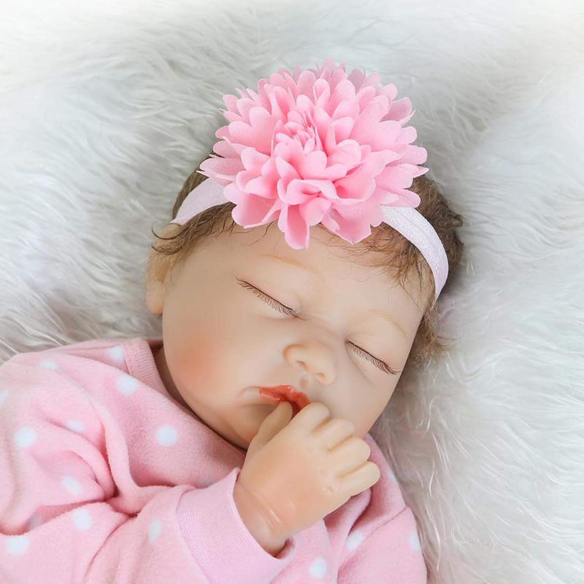 Terabithia 22 Inch Lifelike Adorable Collectible Sleeping Reborn Baby Girl Doll