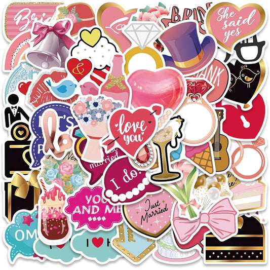 52-piece Wedding Sticker Pack (Wedding)