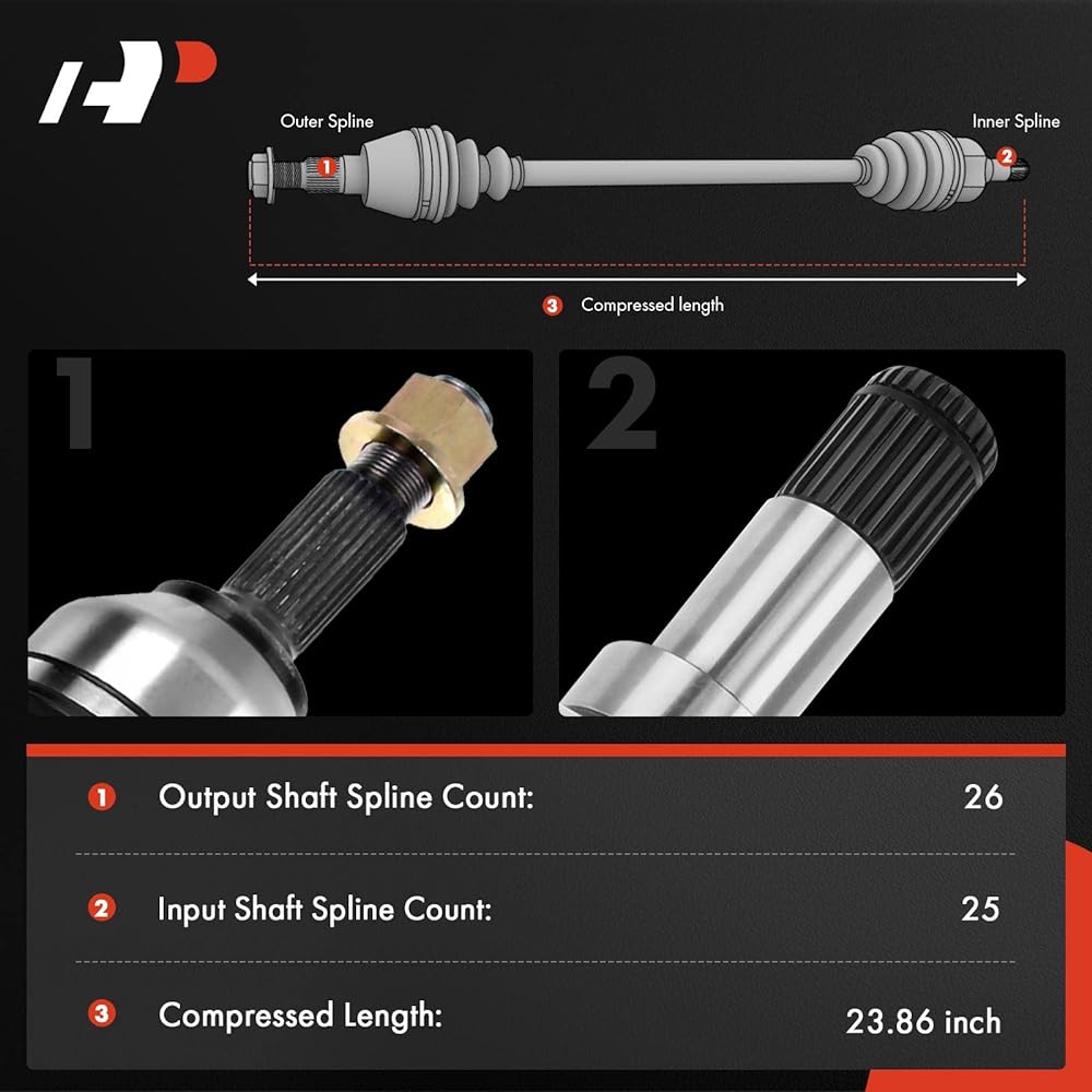 A-Premium CV Axle Shaft Assembly Compatible with Honda Insight 2010 2011 2012 2013 2014 L4 1.3L Front Left Driver Side