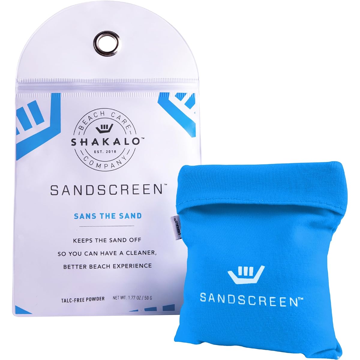 SHAKALO Sand Screen Sand Removal Bag | Talc Free Reef Friendly | Fresh, Clean and Sand Free | Great for the Whole Family! (1 Pack)