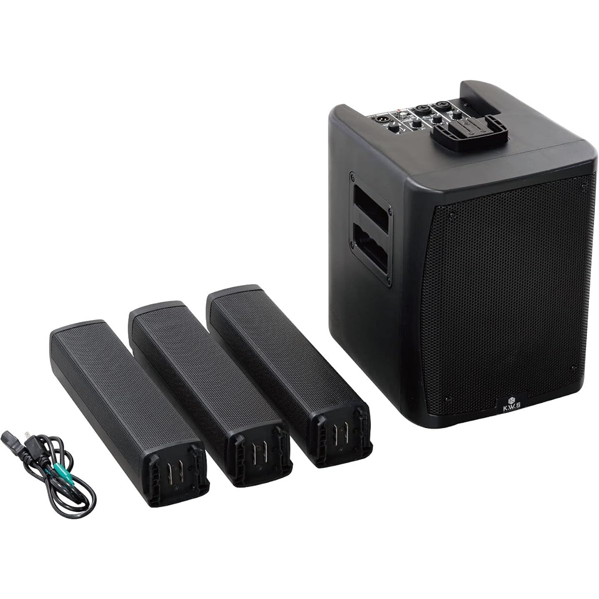 K.W.S 200W Japanese operation panel Bluetooth compatible Built-in mixer Portable column speaker C-Porter 200BT
