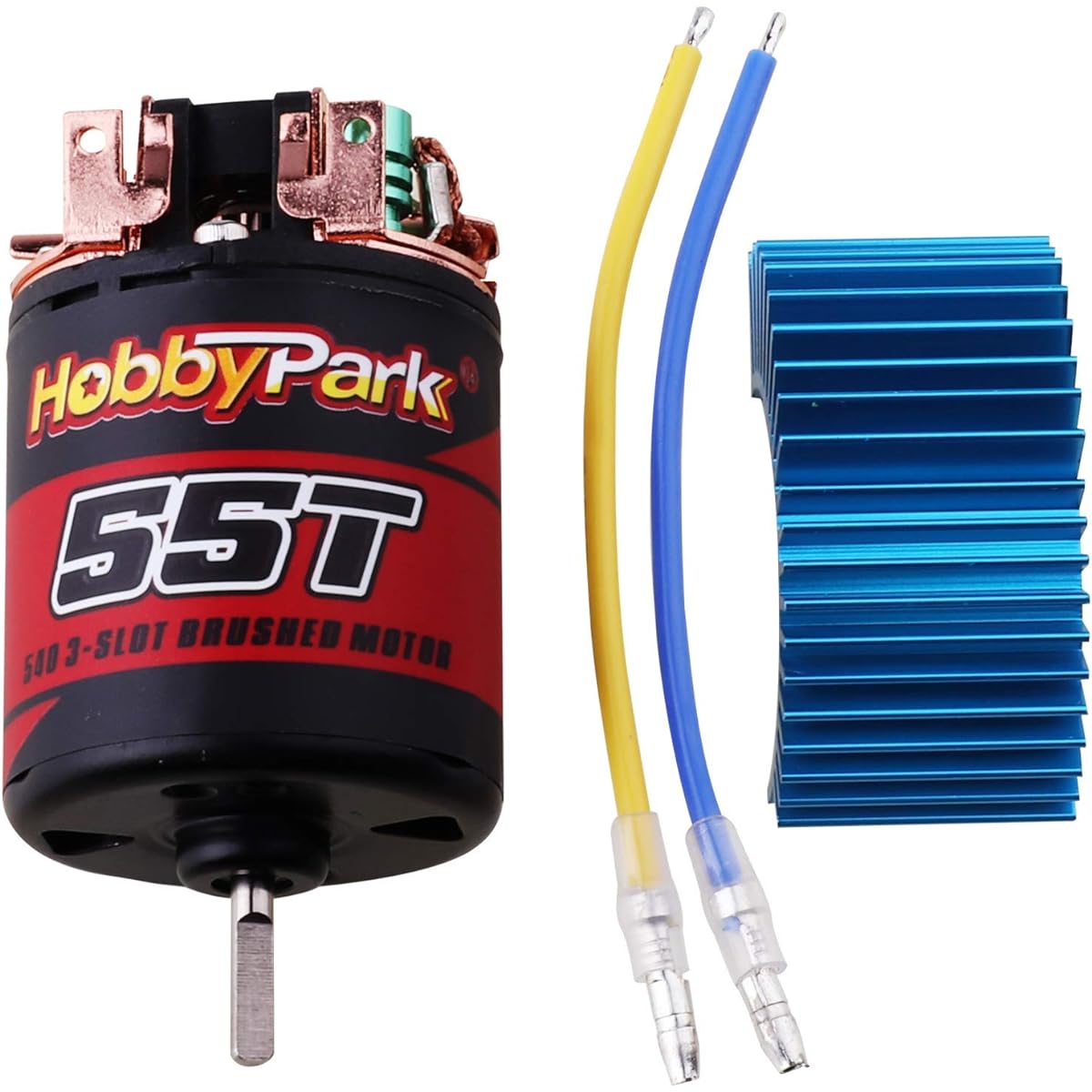 Hobbypark 540 Brushed Electric Motor 3.175mm Shaft for 1/10 RC Rock Crawler Rock Racer (55 Turns)
