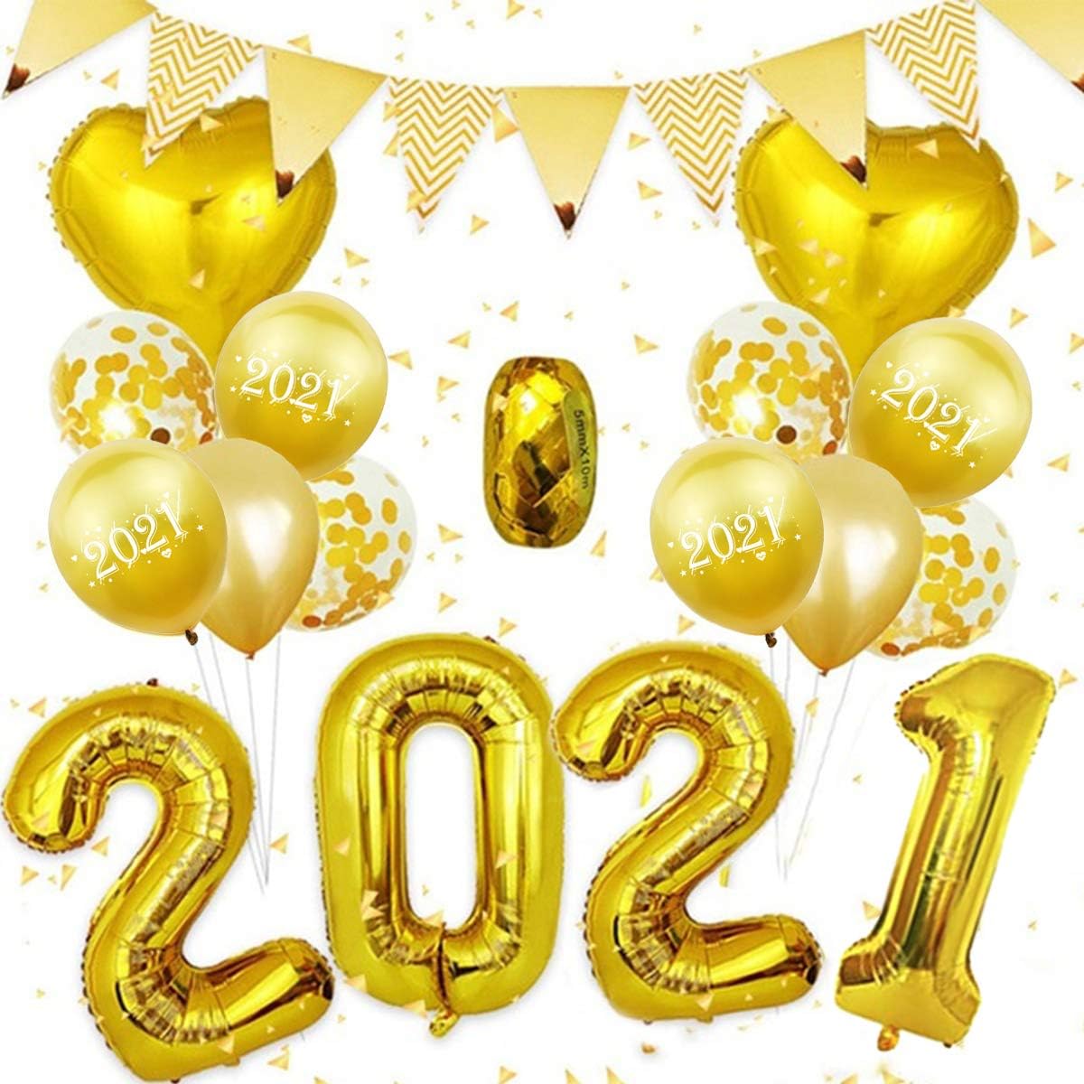 2020 Balloon Decorations Gold 2020 Foil Balloon Sign 18inch Star Balloon Gold Confetti Balloon New Years Eve Party Supplies 2020 Graduation Party Supplies
