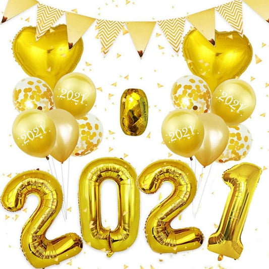 2020 Balloon Decorations Gold 2020 Foil Balloon Sign 18inch Star Balloon Gold Confetti Balloon New Years Eve Party Supplies 2020 Graduation Party Supplies