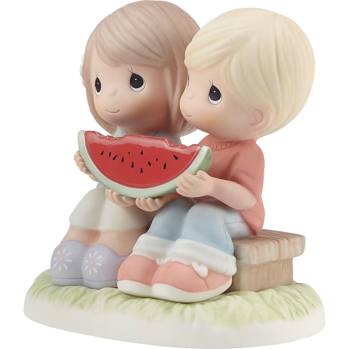 Precious Moments Couple Share Watermelon Figurine