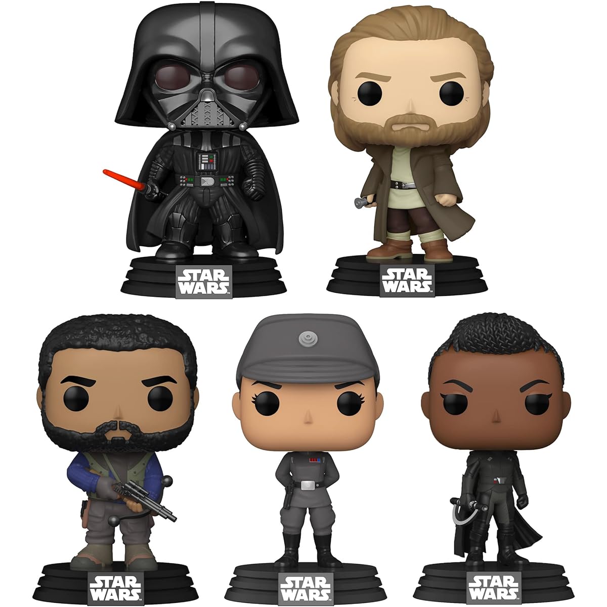 Funko POP! Star Wars OBI-Wan Kenobi Collector's Set: OBI-Wan Kenobi Darth Vader, Tala Duris, Kahlan, Loken and Reva