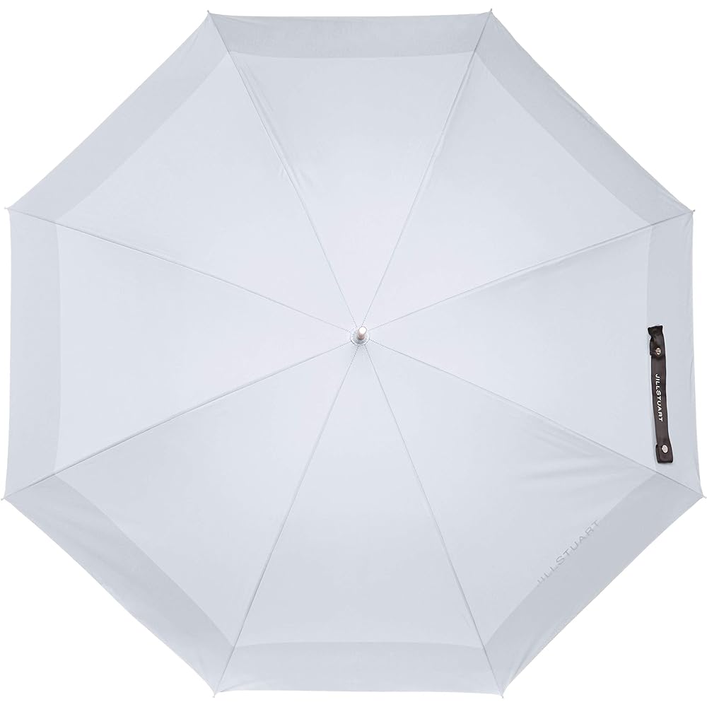 [Jill Stuart] AURORA 1JI 11038-38 Bicolor All Season Umbrella with Ribbon Strap Long Umbrella Women's Silver Gray Japan Rib 58cm (FREE Size)