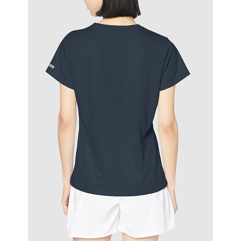 [Le Coq Sportif] Short Sleeve Game Shirt, Tennis Team, Practice Match, Sweat Absorbent, Quick Drying, UV Protection (UPF), Women's