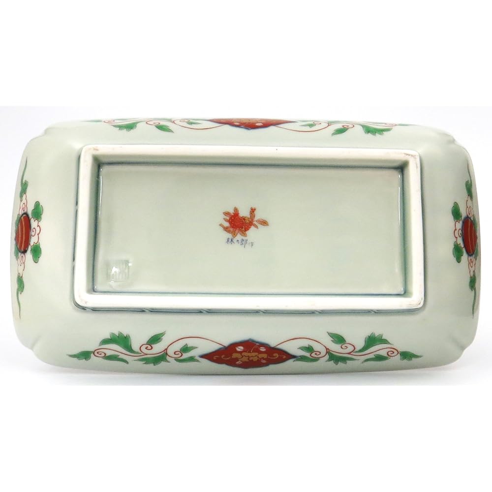 Hasami ware, Rinkurou kiln, gorgeous Old Imari style pottery plate, chintz grass and flower pattern 009622-580
