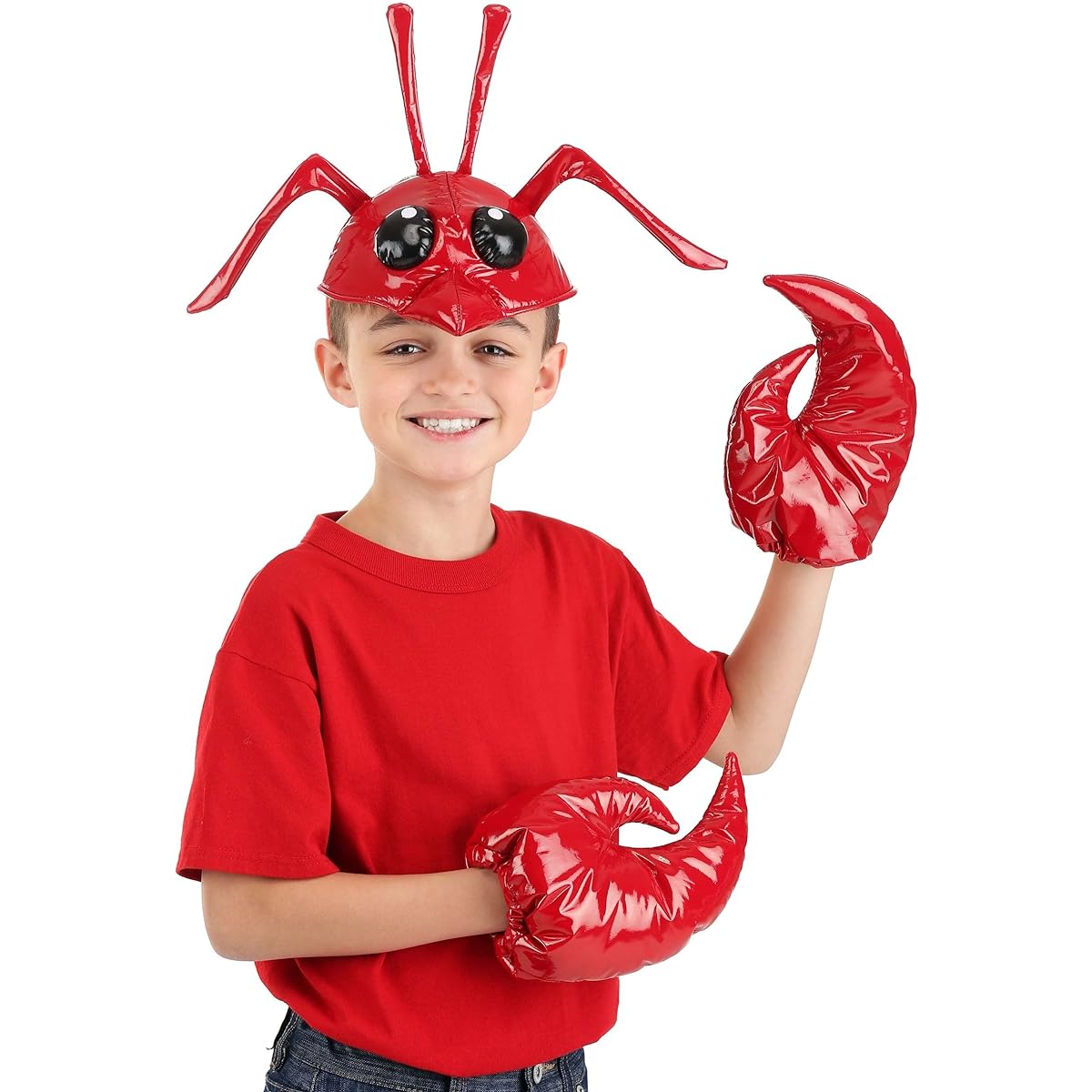 elope Lobster Costume Accessories Kit for Adults and Kids, Red