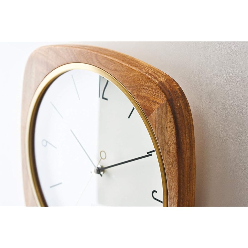 Interform Wall Clock Maurits CL-3932 Wood Gold 30.5cm Sweep Movement