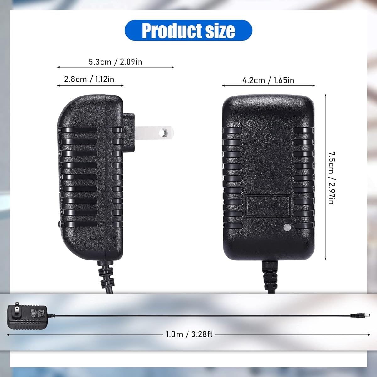 Suacopzar 5V 2A Power Adapter DC 5V 10W Switching Power Supply AC 100V-240V to DC 5 Volt 2 Amp Universal Switching Transformer 5.5x2.5mm & 5.5x2.1mm Plug for Router/CCTV Camera