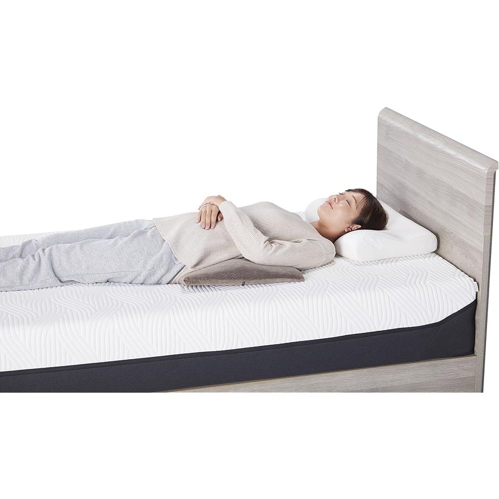 Tempur Cushion, Lumbar Pillow, Bed Back Support, Supports the burden on your back and lower back, Just place it under your lower back when sleeping, Thick in the center, fits your lower back, Gray, Approx. Width 70 x Depth 40 x Thickness 2~6 cm, Memory F