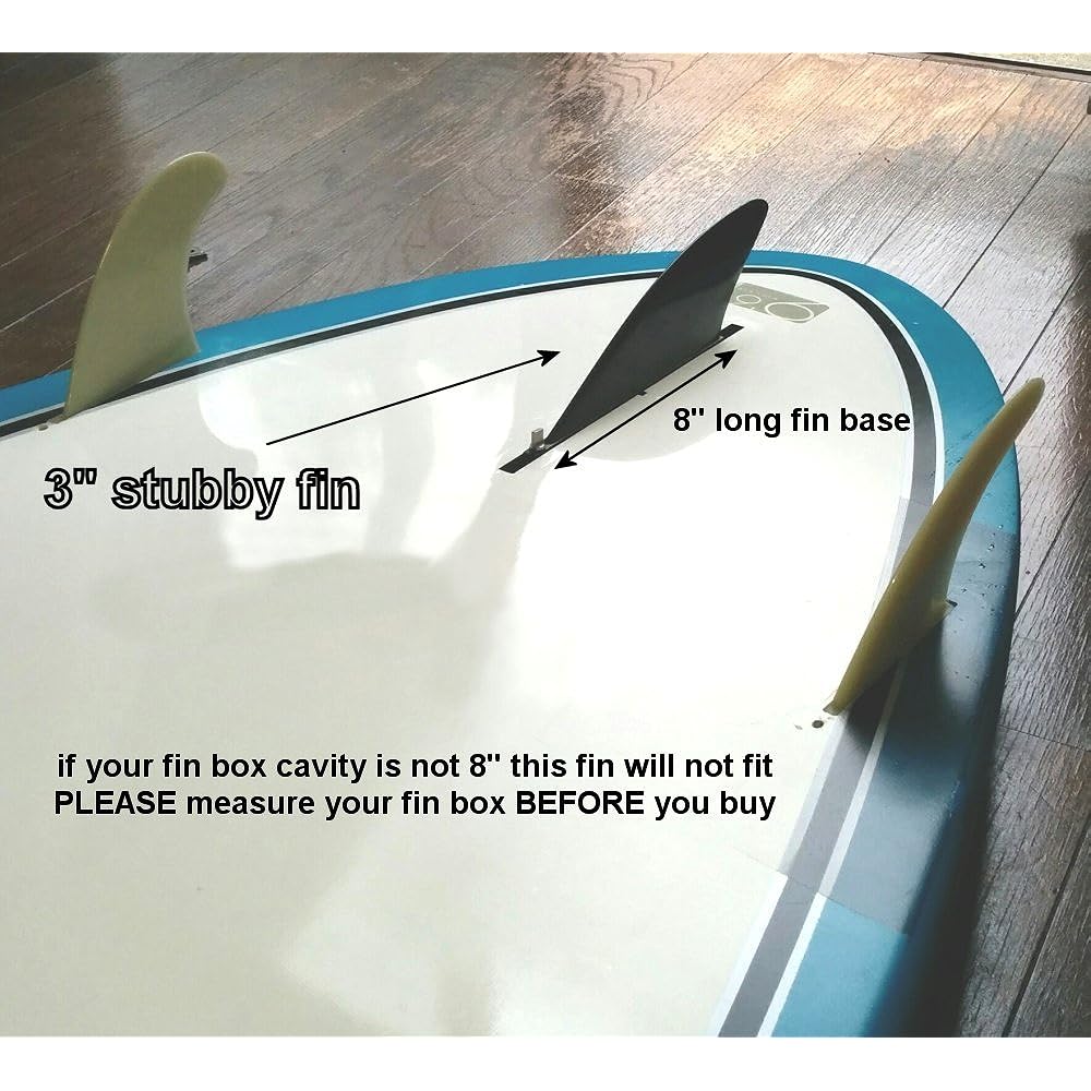 3" Center Fin 7.7cm Flex Soft Fin for Longboard SUP airSUP River Down Paddle Board