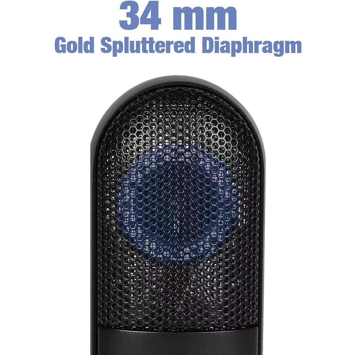 SGPRO Condenser Microphone with Gold Splatter Large Diaphragm Full Metal for Live Vocals and Recording Acoustic Instruments (X9 | XLR 34mm Gold Splatter Diaphragm)