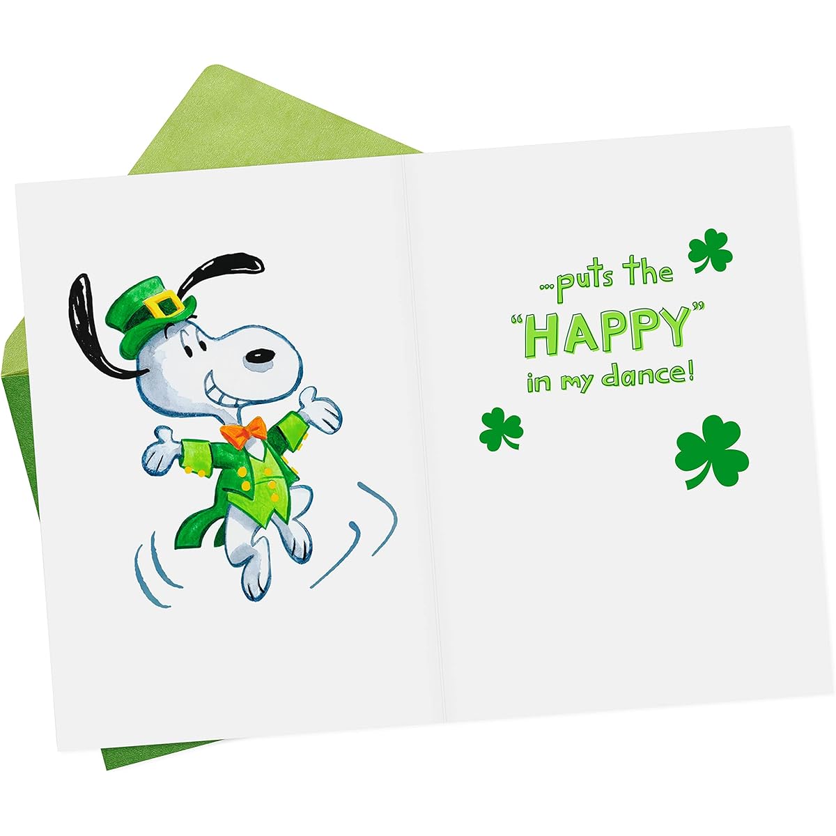 Hallmark Peanuts Musical St. Patrick's Day Card (Dancing Snoopy)