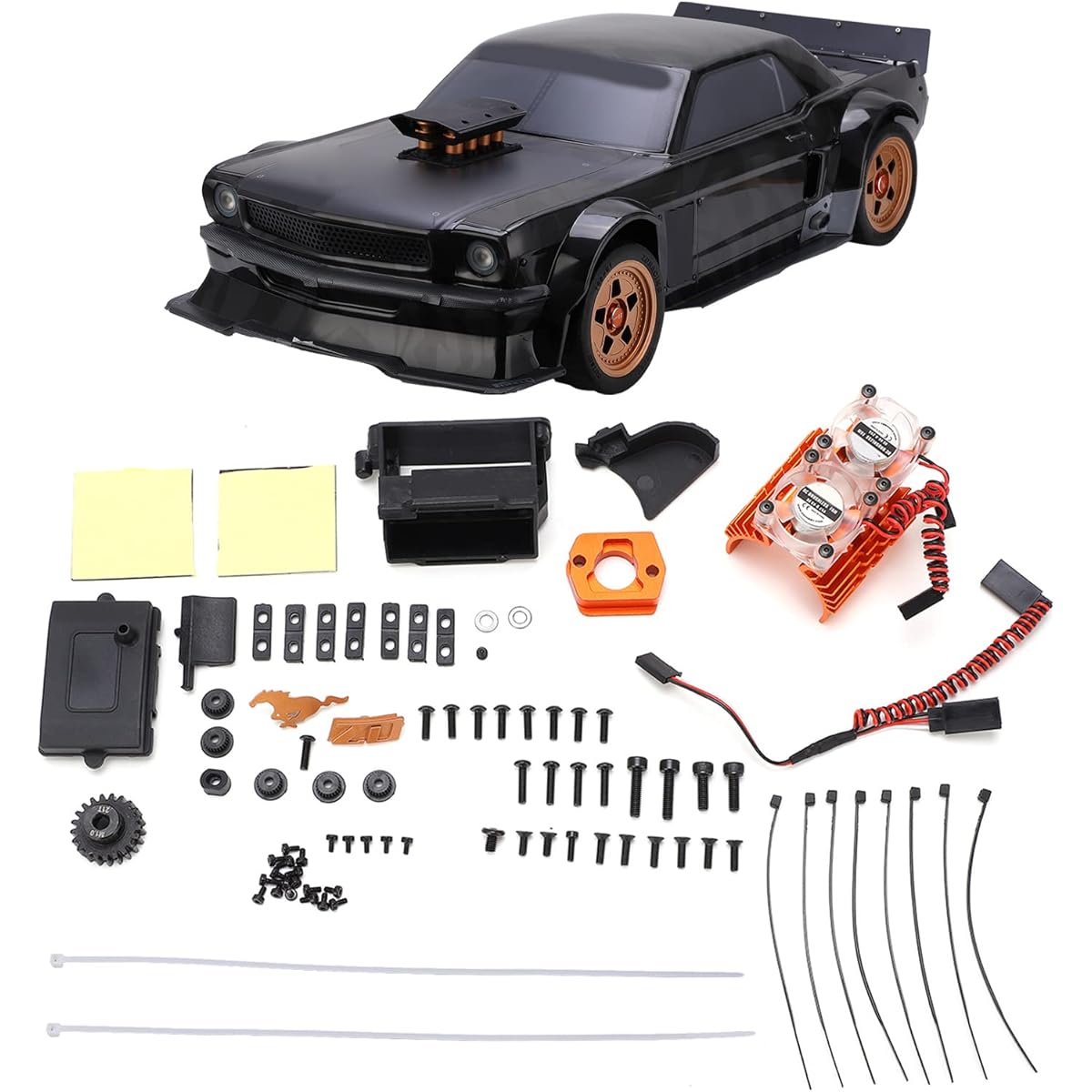 EX-07 1/7 RC Car Frame Kit (with Wheels) Remote Control Car Chassis Frame Model DIY RC Car Frame Kit