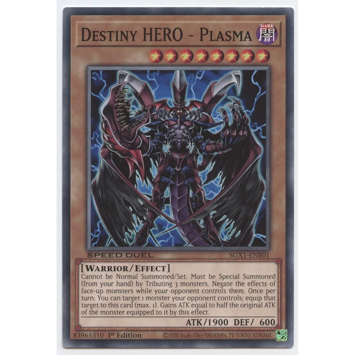 Destiny Hero - Plasma - SGX1-ENB01 - Common - 1st Edition.