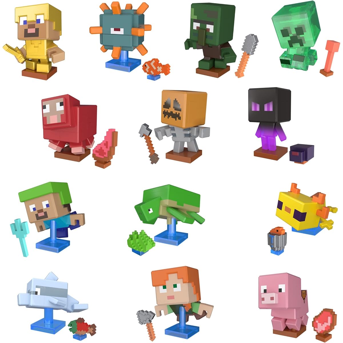 Treasure X Minecraft Sand & Sea.Overworld Minecraft Characters.Mine, Discover & Craft with 10 Levels of Adventure & 12 Mine & Craft Characters to Collect. 2 Pack