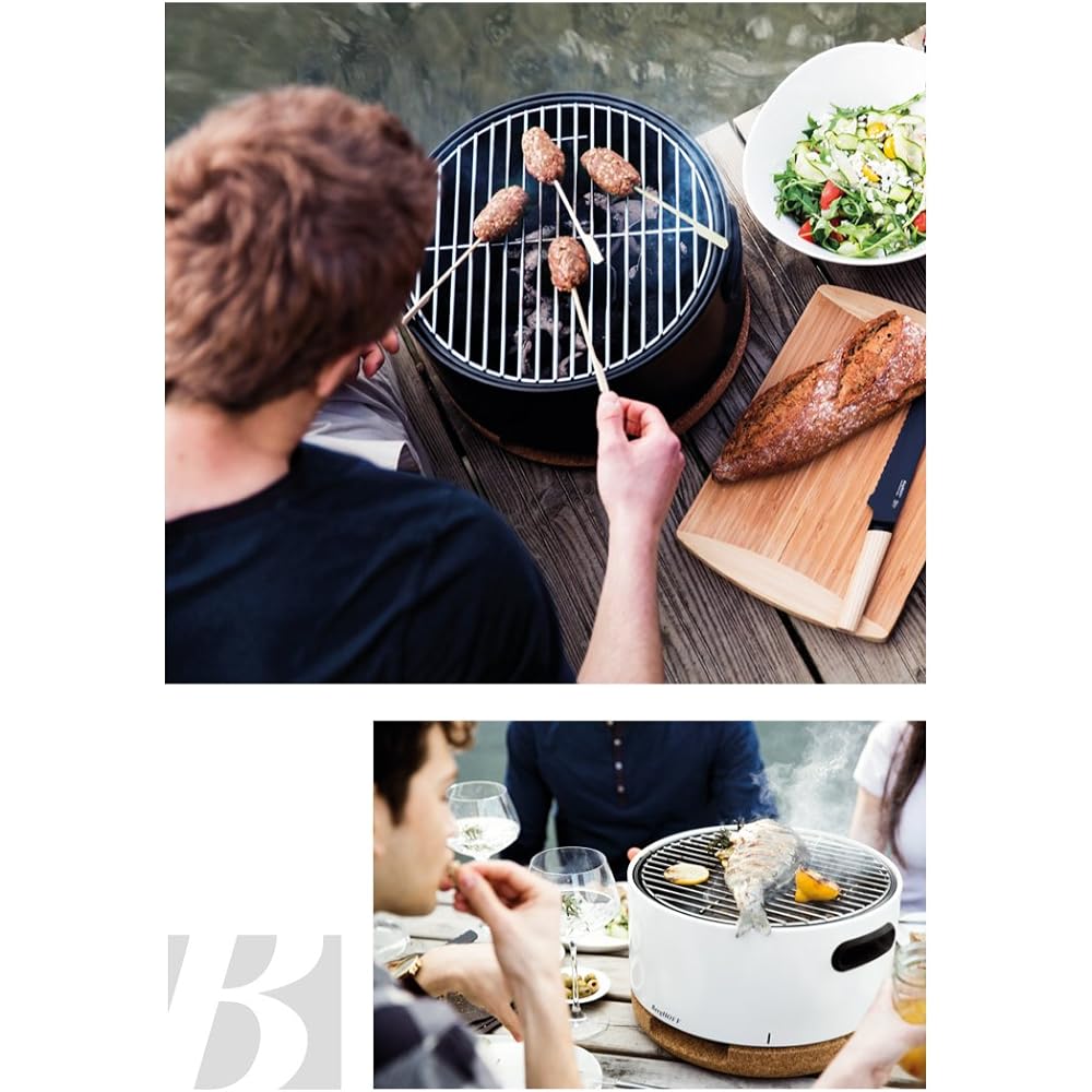 Berghoff Table BBQ Table BBQ Grill Black Carbon Steel Camping Outdoor 2415600 Black