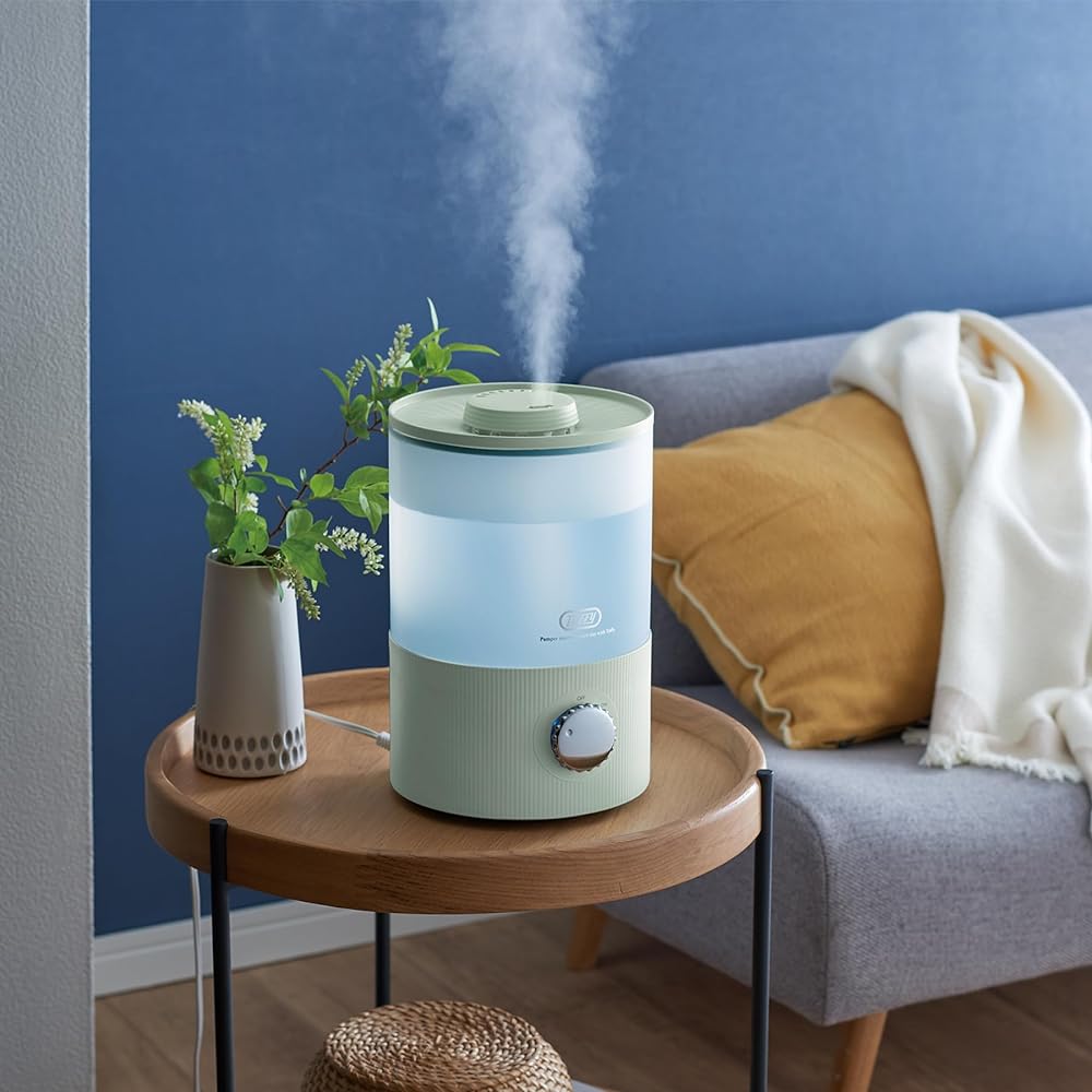 [Toffy] Antibacterial aroma humidifier <3.3L> HF10 (Pale Aqua) Antibacterial Top water supply type Large capacity with LED light Compatible with aroma water/aroma oil Retro Stylish Cute HF10-PA