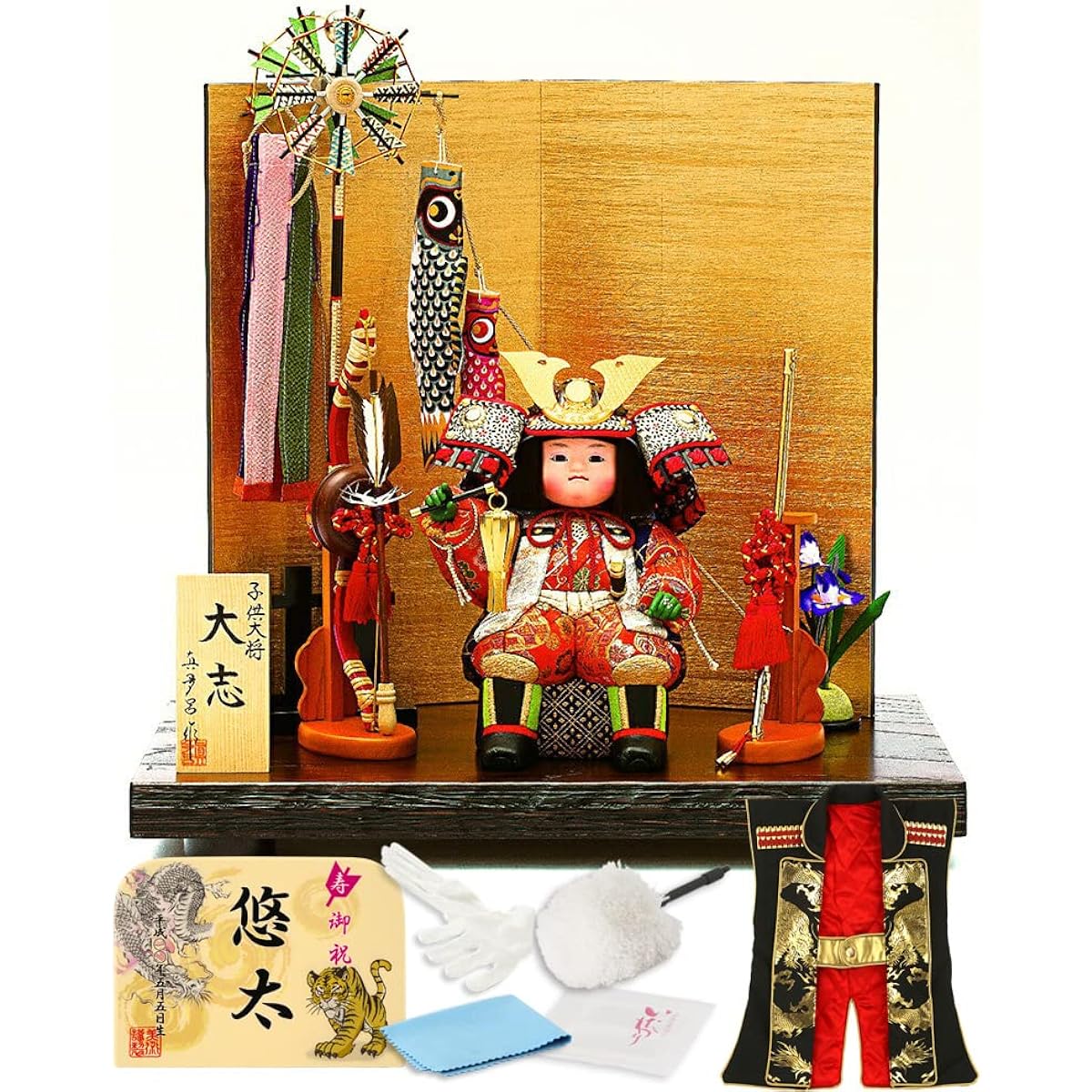 May Doll, Compact, Stylish, Mataro, Child General, Warrior Doll, Wood-grain Doll, Made by Mataro, Taishi, h045-mtk-3562-034