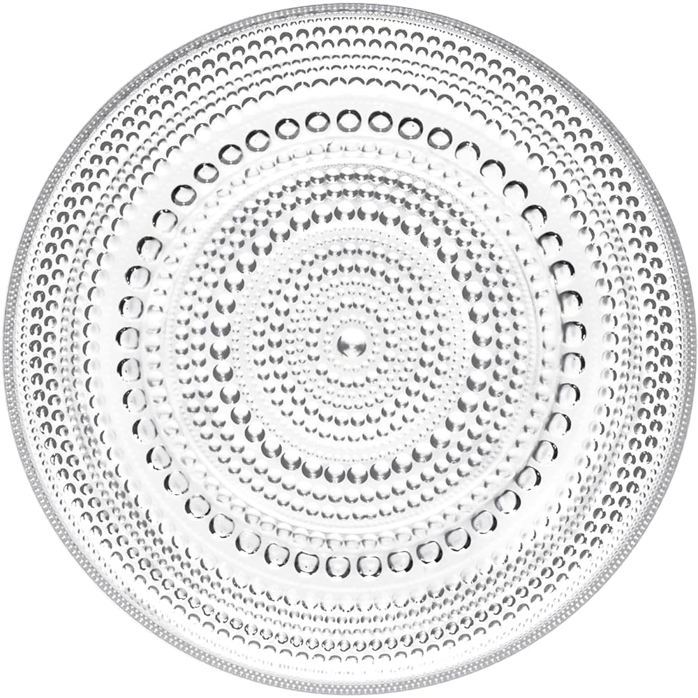 [Regular Imported Goods] Iittala Kastehelmi Plate Dish 17cm Pair Set (2 pieces) Clear 1053564