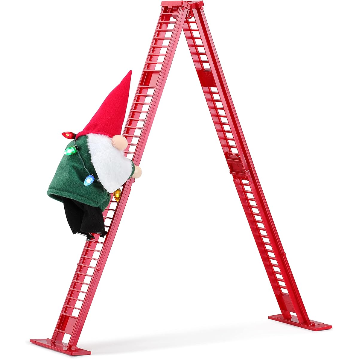 Mr. Christmas Tabletop Climber Gnome Christmas Decoration Red