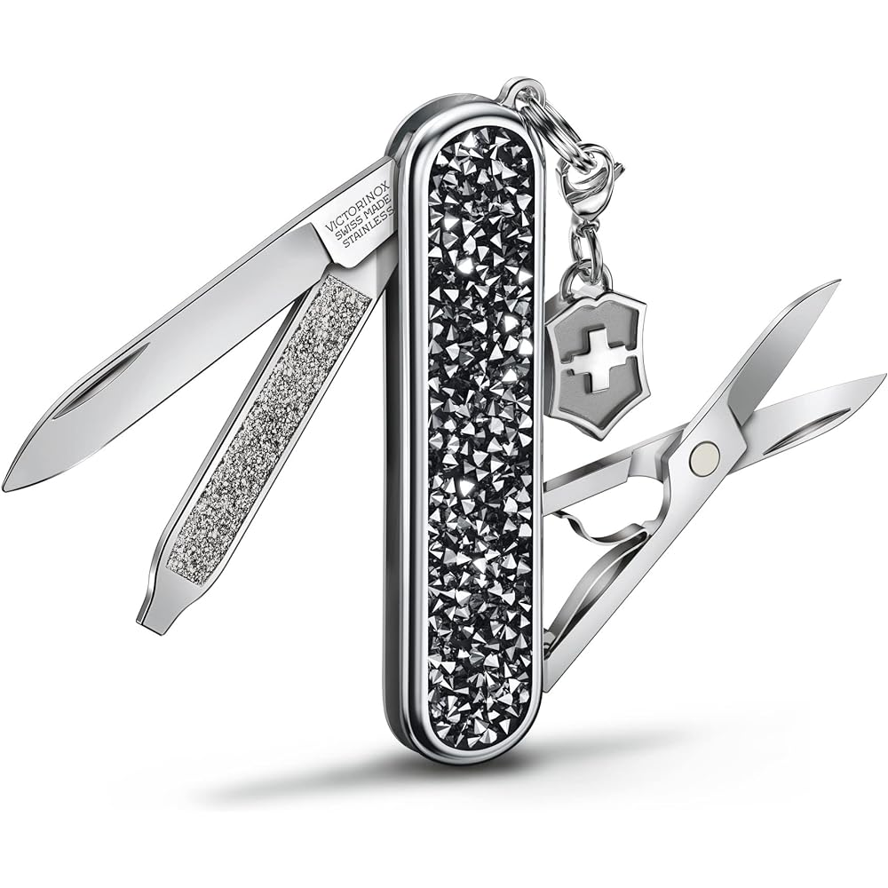 VICTORINOX Classic SD Brilliant Swiss Army Knife Multifunctional Knife Outdoor Camping Scissors with Flathead Screwdriver Equipped with Nail File Swiss Made Multi-Tool with 5 Functions Present Gift Small Compact Lightweight [Domestic Genuine Product]