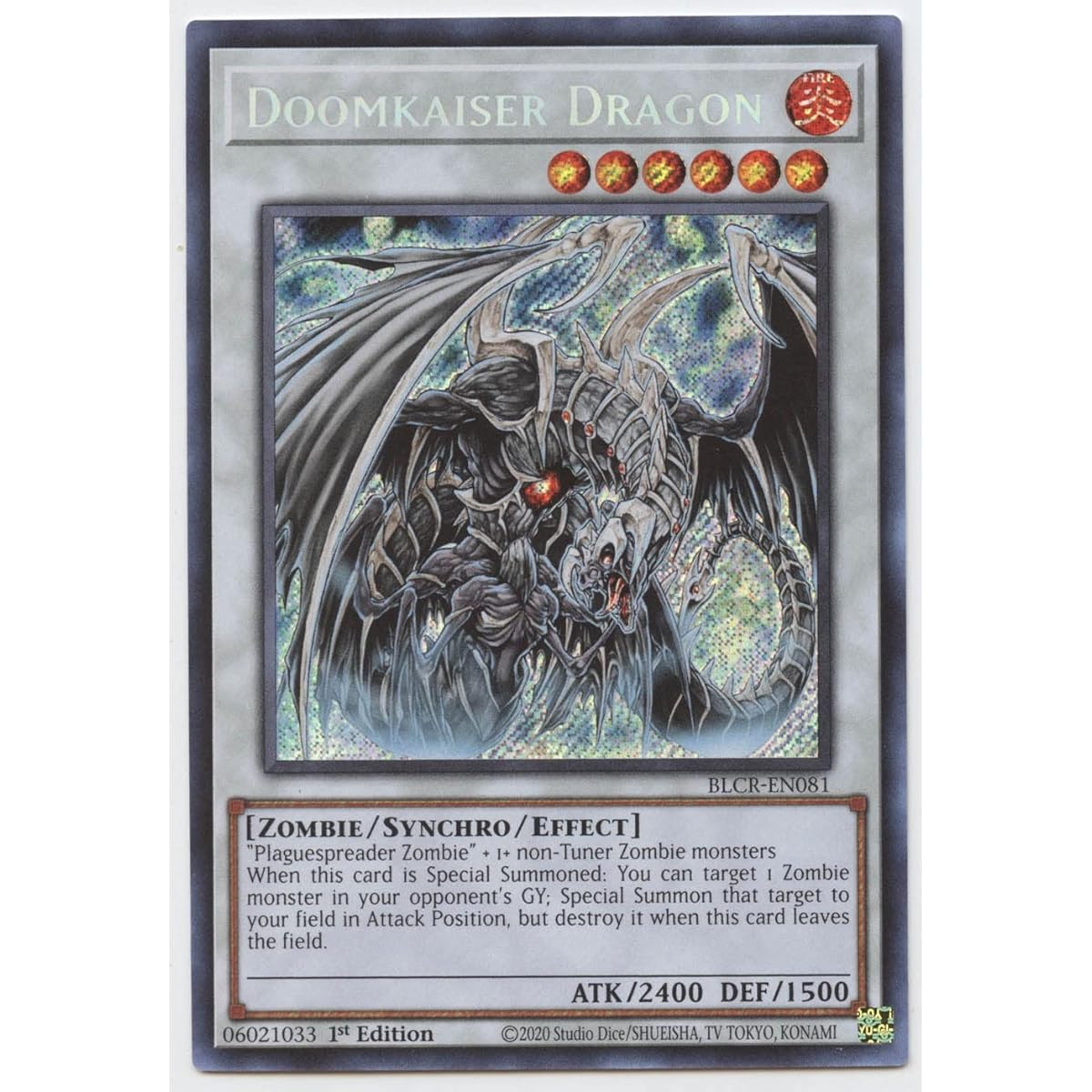 Doomkaiser Dragon BLCR-EN081 Secret Rare First Edition