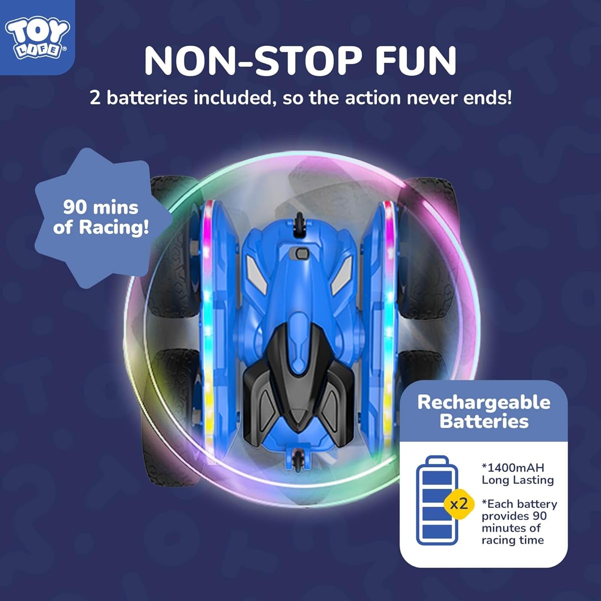 Toy Life Remote Control Car Stunt Car Toy RC Car Toy - Blue