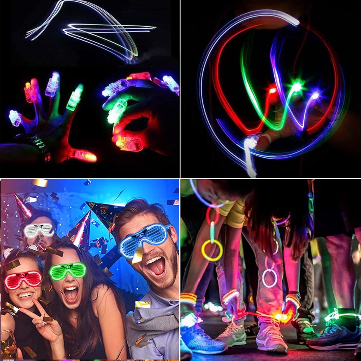Glow in the Dark Party Supplies for Kids LED Light Up Toys Neon Party Supplies 175pcs